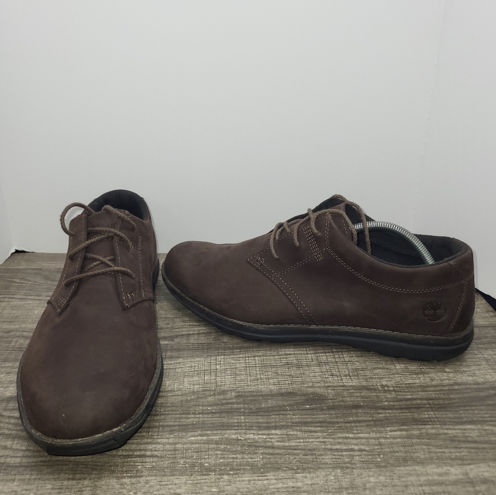 Timberland Mens Edgemont Casual Oxford Sneakers A14F4 Brown Nubuck Size 12 Shoes